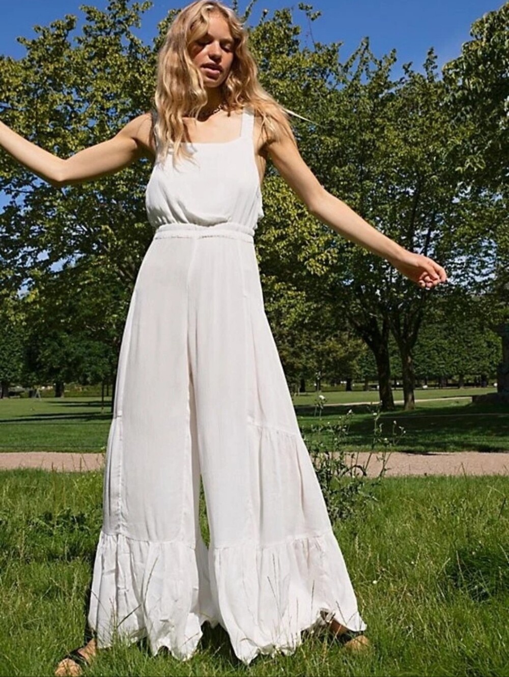 The Free People Endless Summer Selfie Worthy Tiered Jumpsuit
